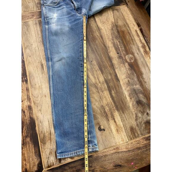 Levi's 501 Men's Levi's Button Fly Straight Leg Denim Jeans Size 33X34 - Picture 4 of 4